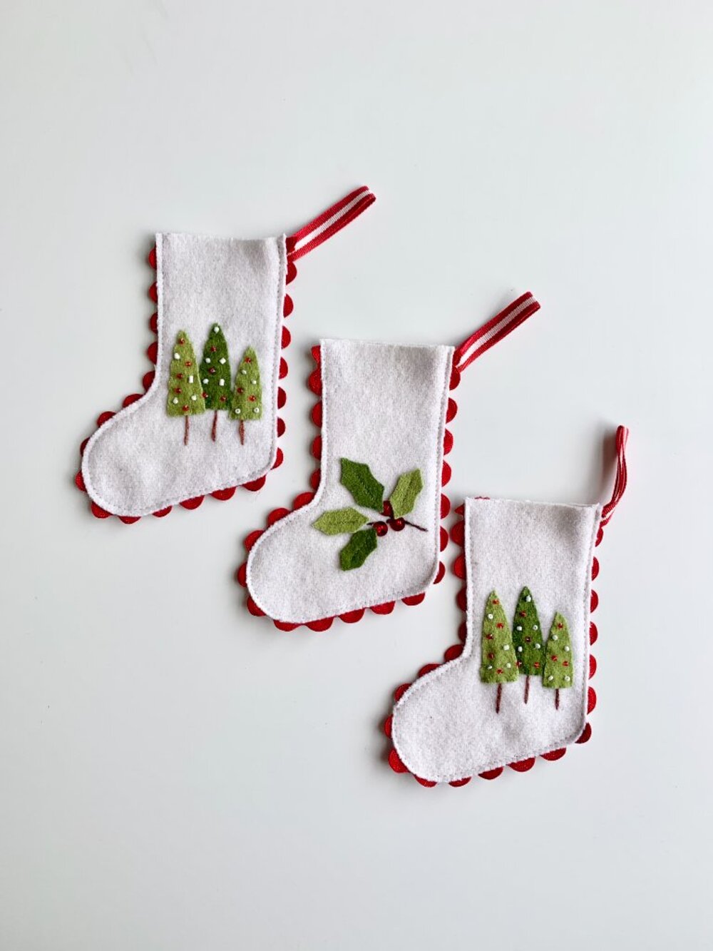 Felt Christmas Stockings - set of 3